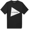 And Wander Big Logo T-Shirt - Black