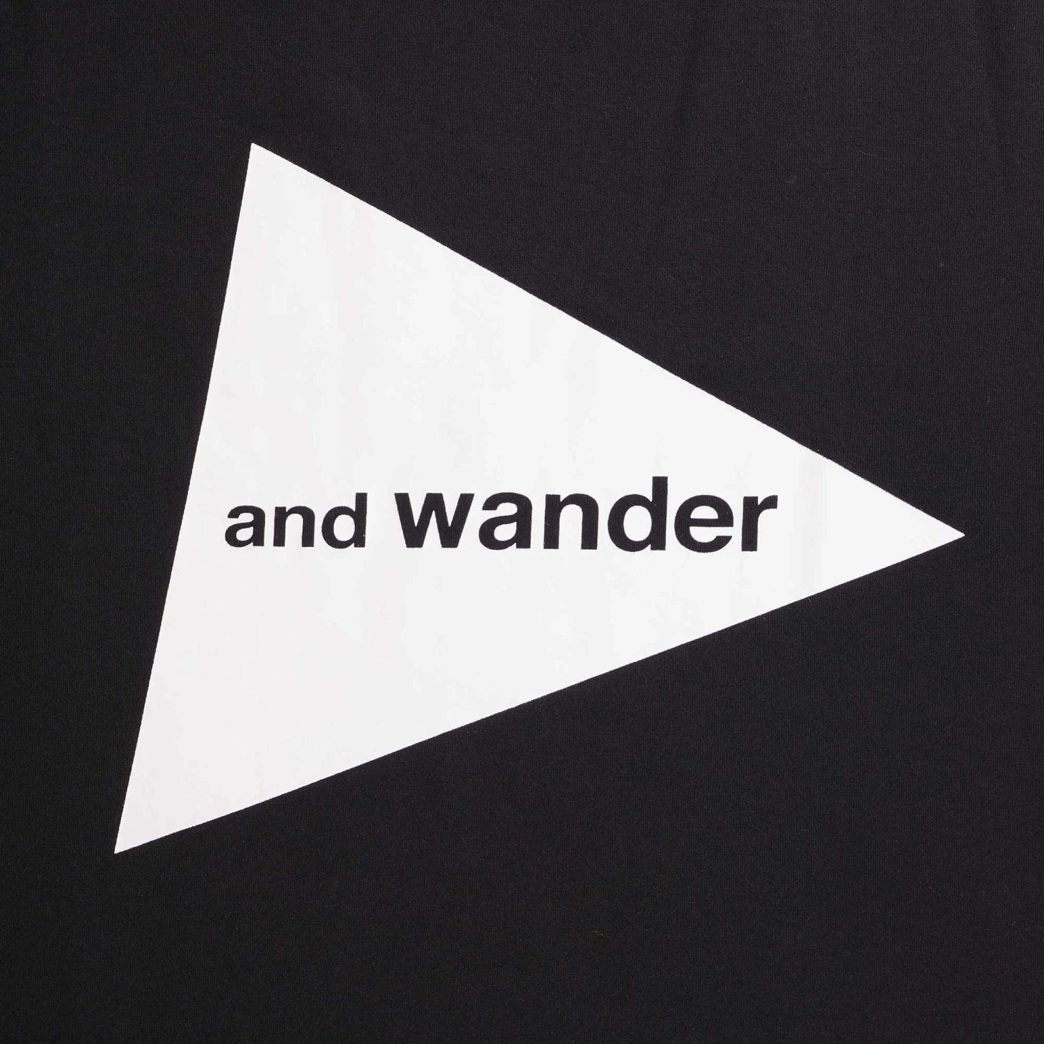 And Wander Big Logo T-Shirt - Black 3 And Wander Big Logo T-Shirt - Black - Image 3
