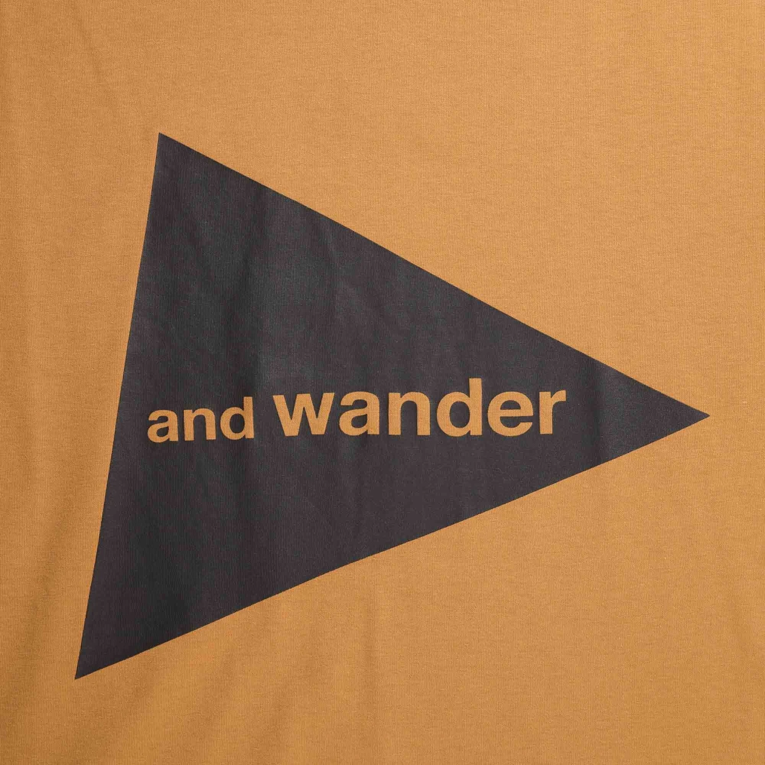 And Wander Big Logo T-Shirt - Dark Beige 3 And Wander Big Logo T-Shirt - Dark Beige - Image 3
