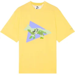 And Wander X Maison Kitsuné Dry Cotton T-Shirt - Yellow