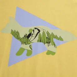 And Wander X Maison Kitsuné Dry Cotton T-Shirt - Yellow -Lacoste Cloth Shop and wander x maison kitsune dry cotton t shirt yellow p59324 873942 image