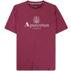 Aquascutum Large Logo T-Shirt - Cordovan