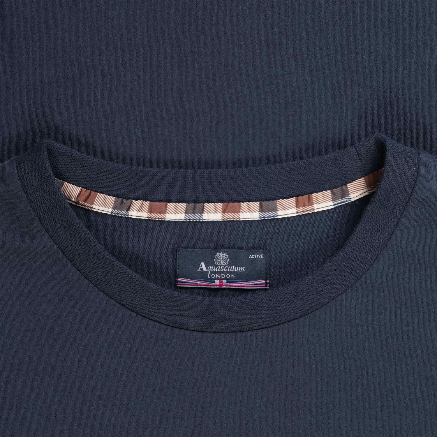 Aquascutum Large Logo T-Shirt - Navy 2 Aquascutum Large Logo T-Shirt - Navy - Image 2