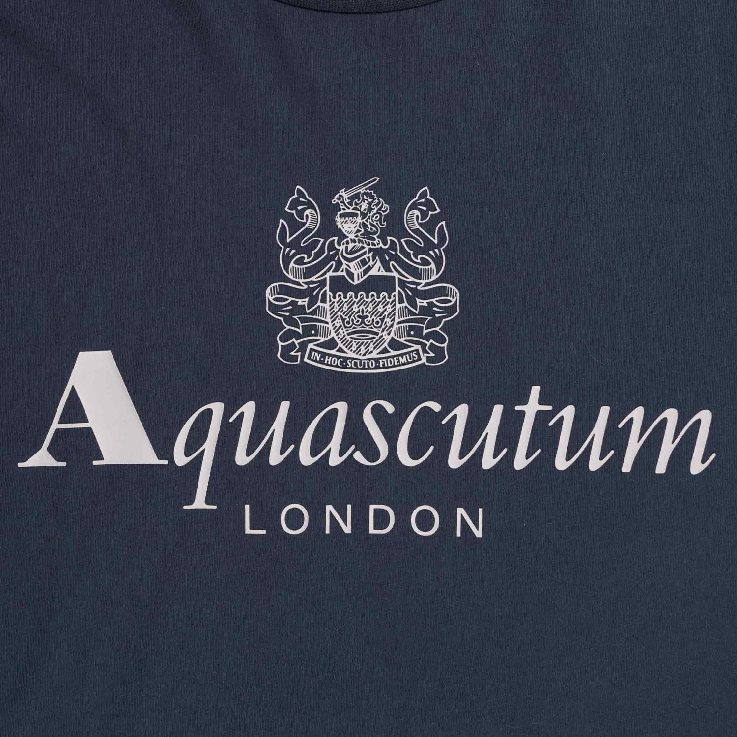 Aquascutum Large Logo T-Shirt - Navy 3 Aquascutum Large Logo T-Shirt - Navy - Image 3
