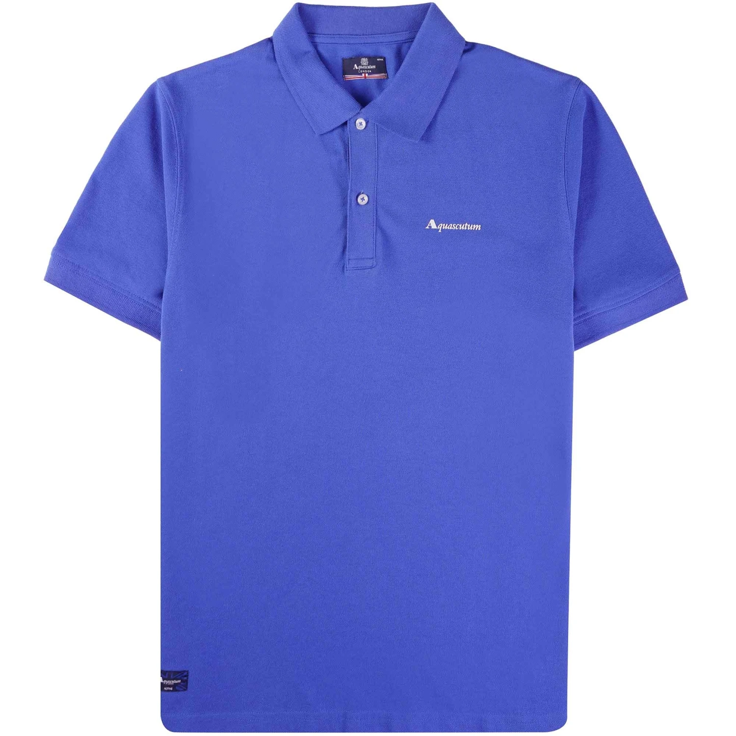 Aquascutum Logo Polo Shirt - Royal Blue 1 Aquascutum Logo Polo Shirt - Royal Blue