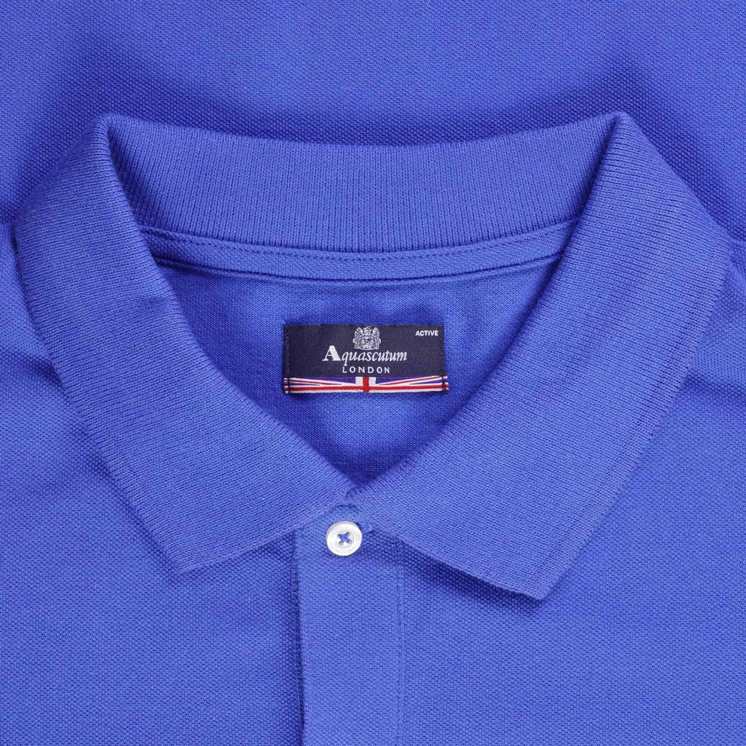 Aquascutum Logo Polo Shirt - Royal Blue 2 Aquascutum Logo Polo Shirt - Royal Blue - Image 2