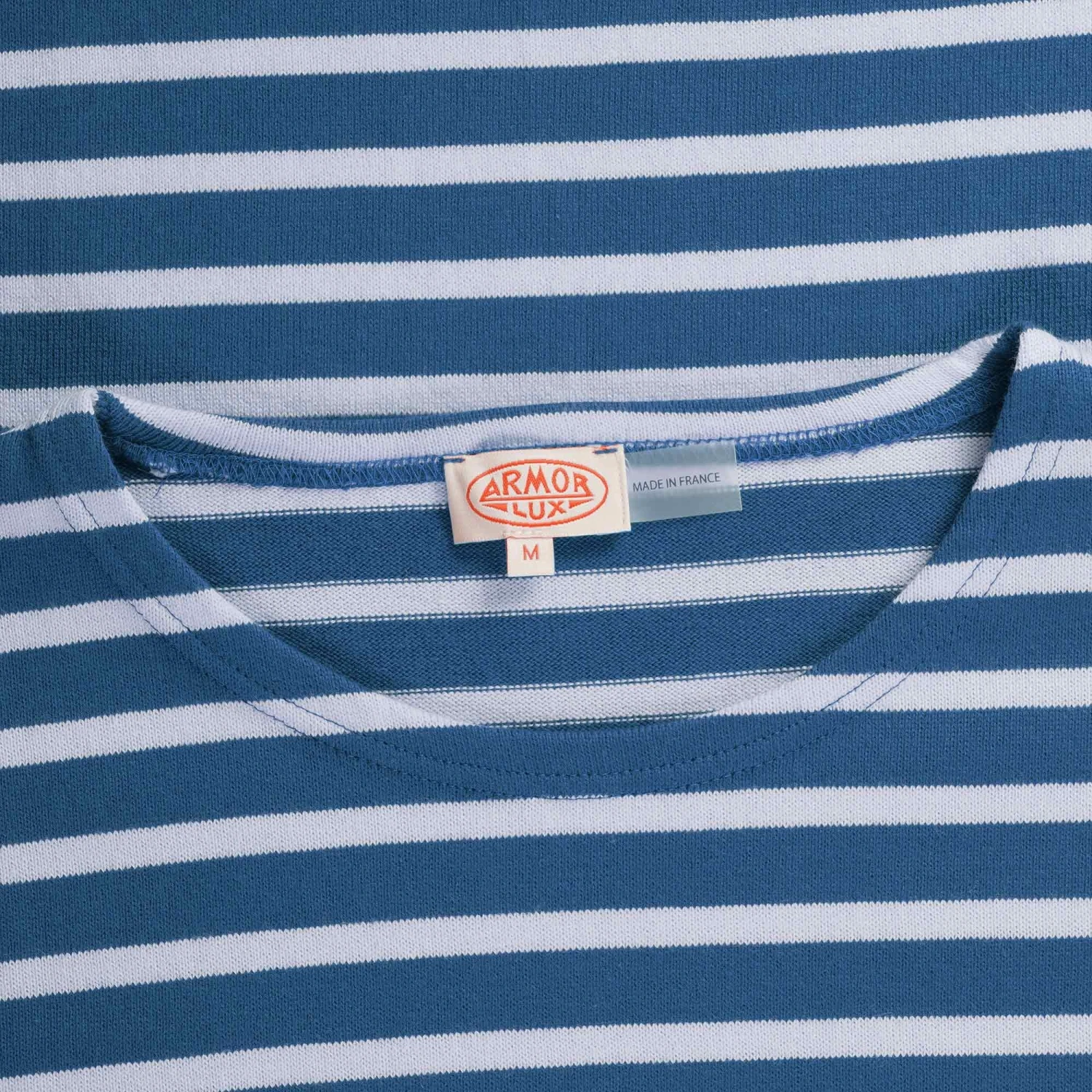 Armor-Lux Armor Lux Breton Striped T-Shirt - Blue And Natural 2 Armor-Lux Armor Lux Breton Striped T-Shirt - Blue And Natural - Image 2