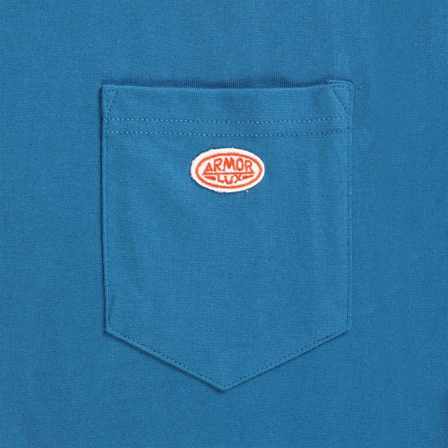 Armor-Lux Armor Lux Logo Pocket T-Shirt - Blue 3 Armor-Lux Armor Lux Logo Pocket T-Shirt - Blue - Image 3