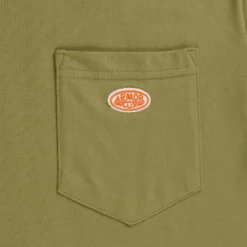 Armor-Lux Armor Lux Logo Pocket T-Shirt - Oliva -Lacoste Cloth Shop armor lux logo pocket t shirt oliva p59754 883956 image