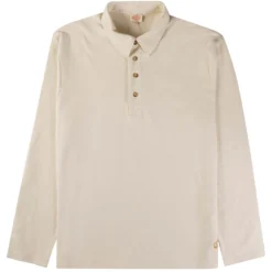 Armor-Lux Armor Lux Long Sleeve Polo Shirt - Natural