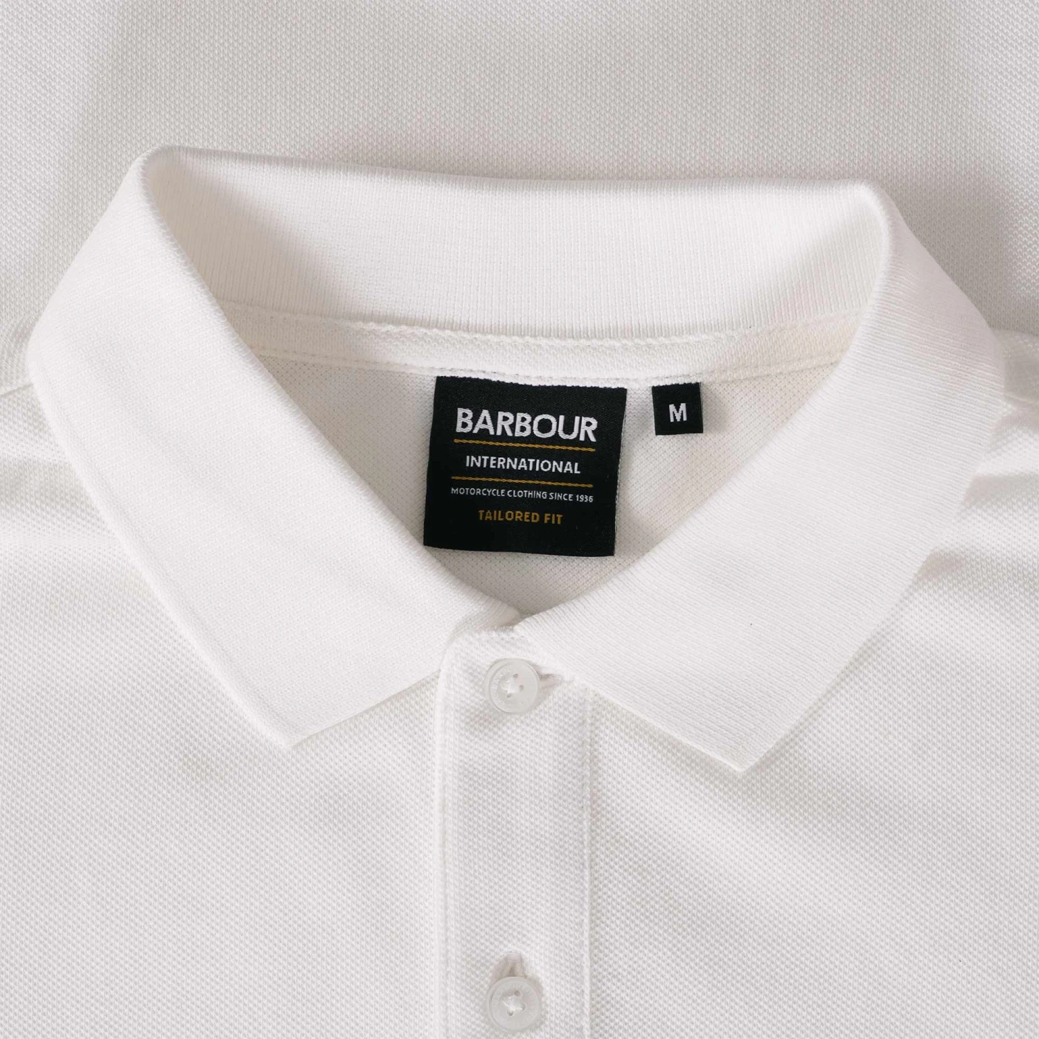 Barbour International Tourer Polo Shirt - White 2 Barbour International Tourer Polo Shirt - White - Image 2