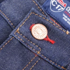 C17 - Cedixsept Jeans Cone Mills Denim Regular Tapered Americano Unwashed Raw -Lacoste Cloth Shop c17 cedixsept jeans cone mills denim regular tapered americano unwashed raw p46060 574858 image