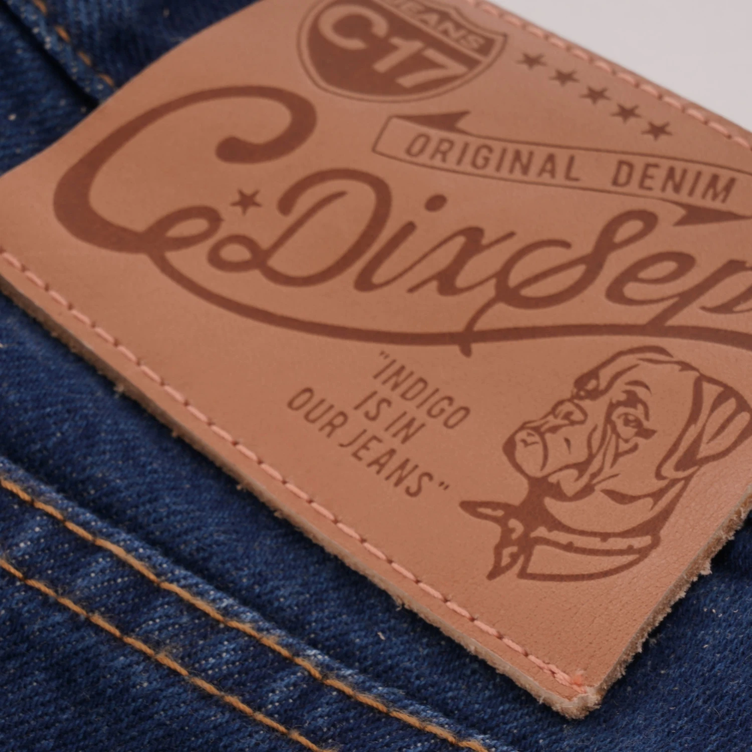 C17 - Cedixsept Jeans Cone Mills Denim Regular Tapered Comfort Fit - 1 Year Rinsed Indigo Wash 3 C17 - Cedixsept Jeans Cone Mills Denim Regular Tapered Comfort Fit - 1 Year Rinsed Indigo Wash - Image 3