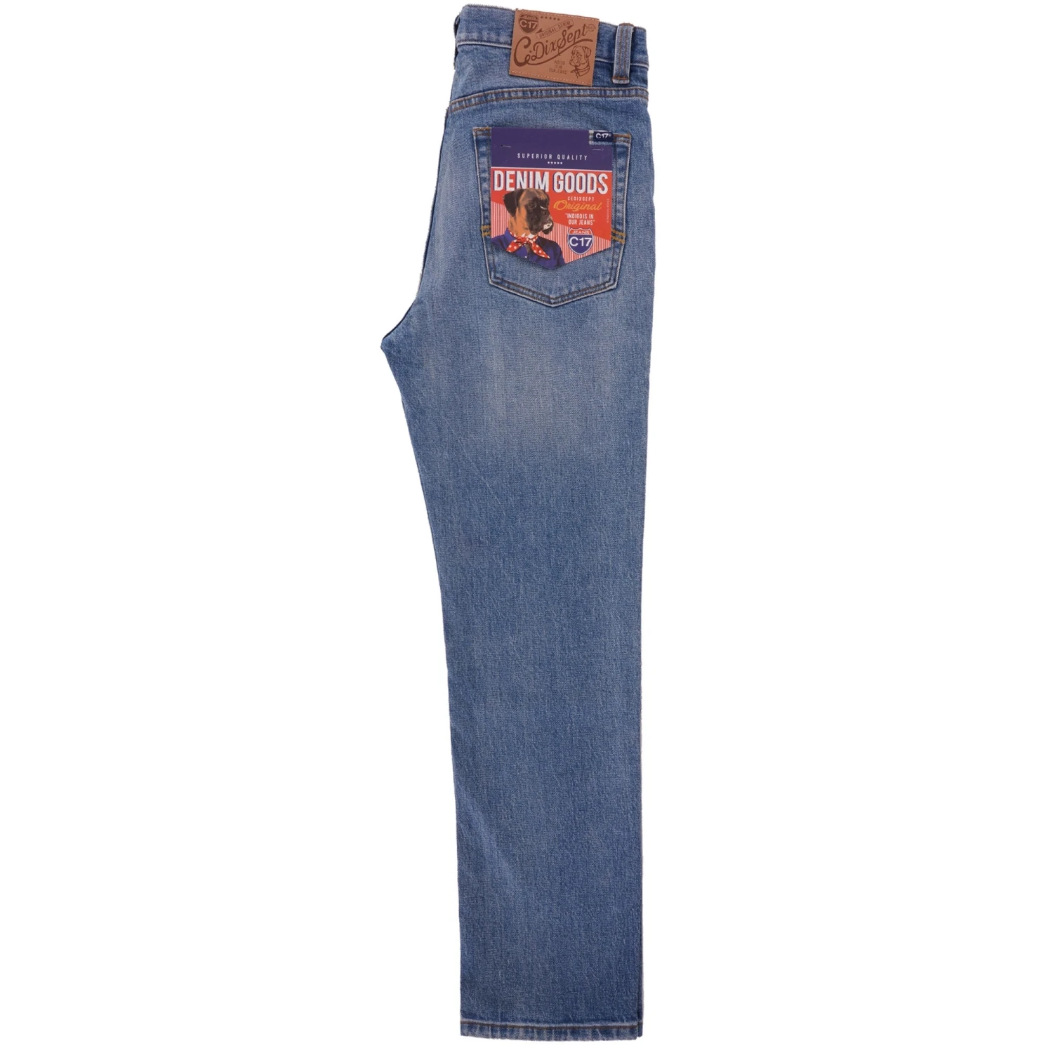 C17 - Cedixsept Jeans Cone Mills Denim Slim Straight Comfort Fit - 2 Year Vintage Wash 4 C17 - Cedixsept Jeans Cone Mills Denim Slim Straight Comfort Fit - 2 Year Vintage Wash - Image 4