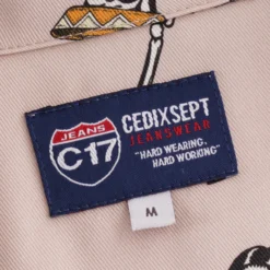 C17 - Cedixsept Jeans Dance Of The Dead Shirt - Ecru -Lacoste Cloth Shop c17 cedixsept jeans dance of the dead shirt ecru p45889 496587 image