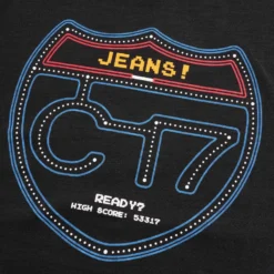 C17 - Cedixsept Jeans Game T-Shirt - Black -Lacoste Cloth Shop c17 cedixsept jeans game t shirt black p46628 540585 image