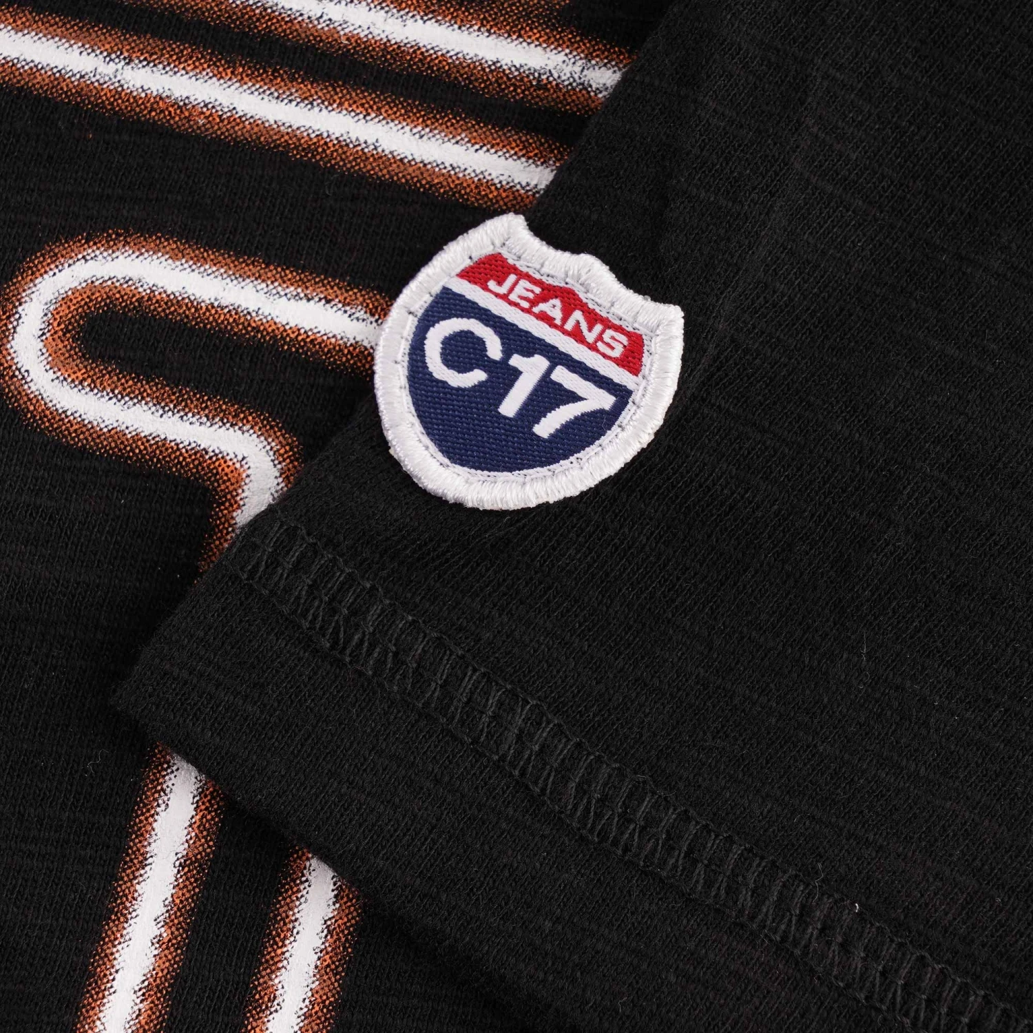 C17 - Cedixsept Jeans Neon T-shirt - Black 2 C17 - Cedixsept Jeans Neon T-shirt - Black - Image 2