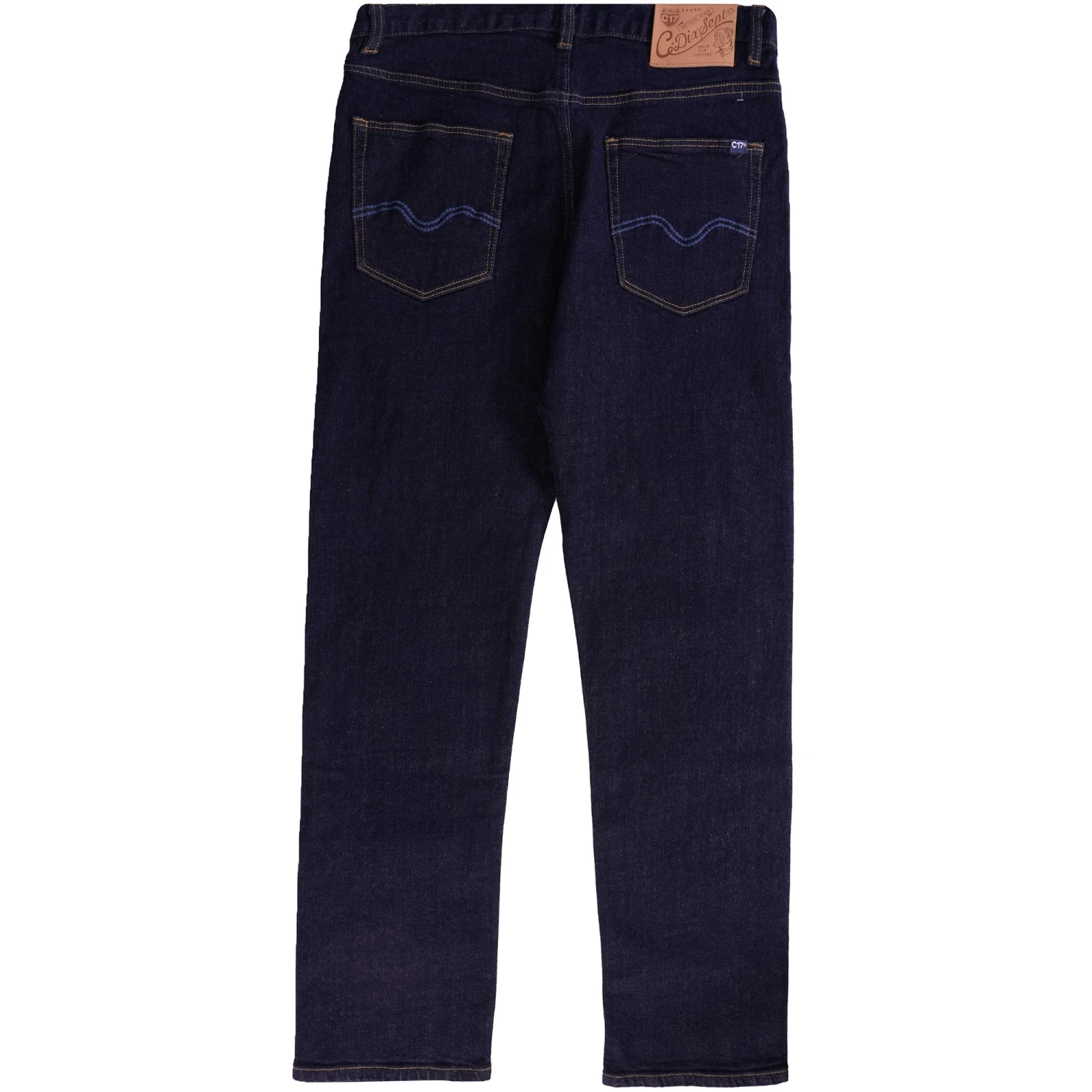 C17 - Cedixsept Jeans Preshrunk Regular Tapered Fit Red Selvedge Jeans - Denim Blue 4 C17 - Cedixsept Jeans Preshrunk Regular Tapered Fit Red Selvedge Jeans - Denim Blue - Image 4