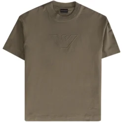 Emporio Armani Embossed Logo T-Shirt - Fango