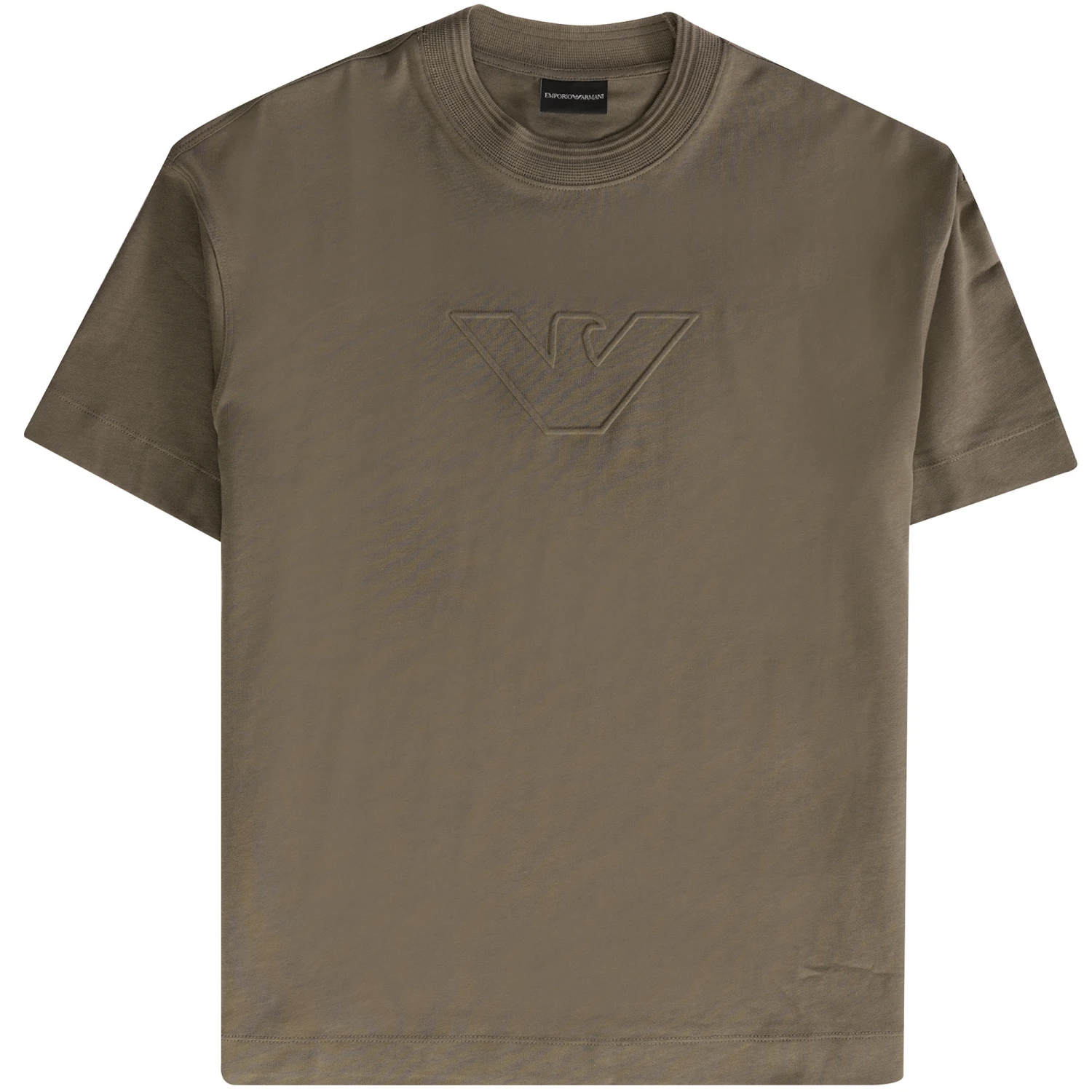 Emporio Armani Embossed Logo T-Shirt - Fango 1 Emporio Armani Embossed Logo T-Shirt - Fango