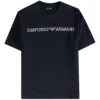 Emporio Armani Embroidered Logo T-Shirt - Blue Navy