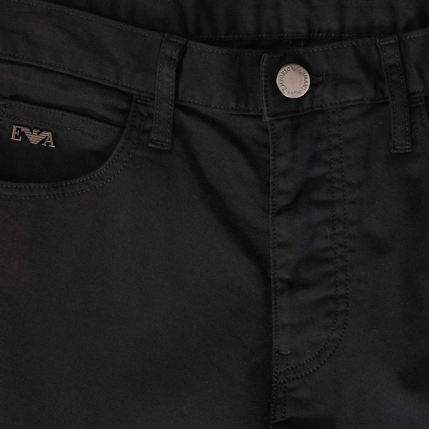 Emporio Armani J45 Regular-fit Comfort-Denim Twill Jeans - Nero 2 Emporio Armani J45 Regular-fit Comfort-Denim Twill Jeans - Nero - Image 2