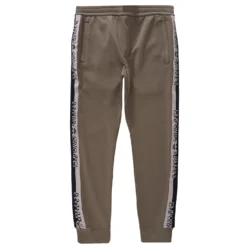 Emporio Armani Jacquard Logo Stripe Joggers - Khaki