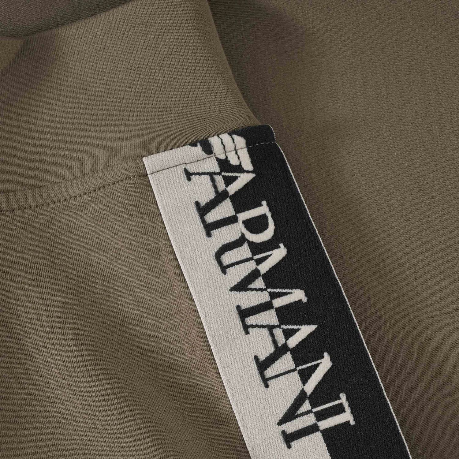 Emporio Armani Jacquard Logo Stripe Joggers - Khaki 2 Emporio Armani Jacquard Logo Stripe Joggers - Khaki - Image 2