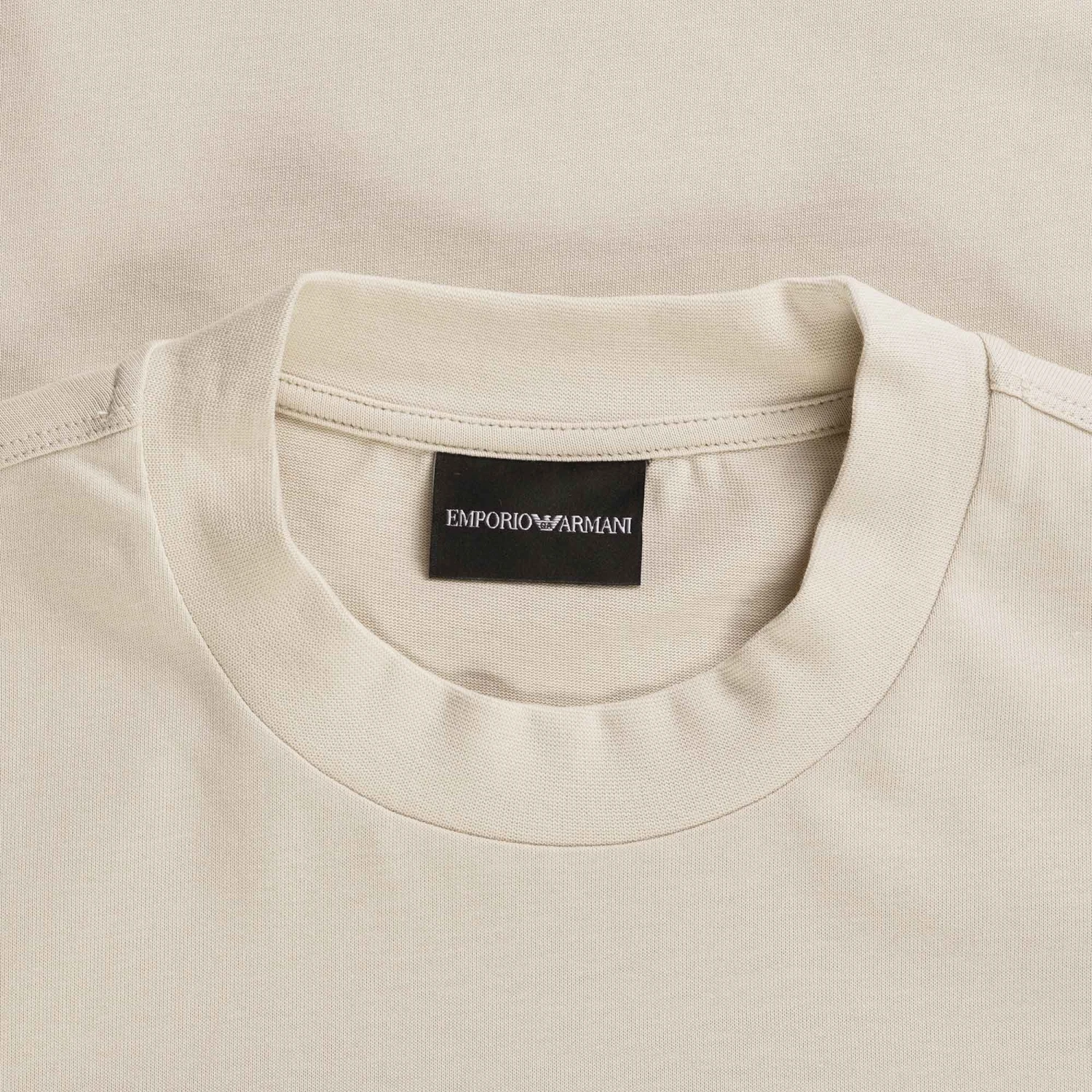 Emporio Armani Logo T-shirt - Beige 2 Emporio Armani Logo T-shirt - Beige - Image 2