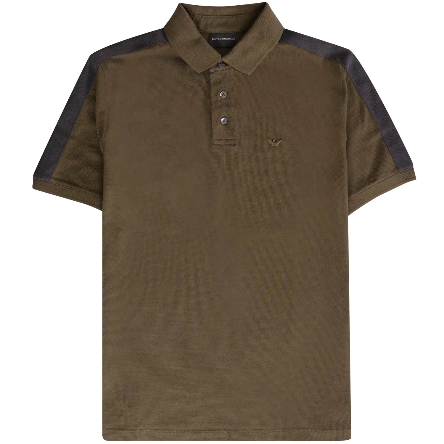 Emporio Armani Two Tone Polo Shirt - Fango 1 Emporio Armani Two Tone Polo Shirt - Fango