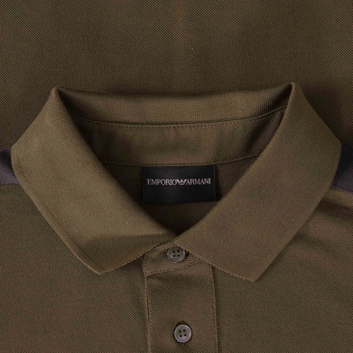 Emporio Armani Two Tone Polo Shirt - Fango 2 Emporio Armani Two Tone Polo Shirt - Fango - Image 2