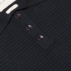 Far Afield Renard Knitted Polo - Black -Lacoste Cloth Shop far afield renard knitted polo black p60301 890854 image