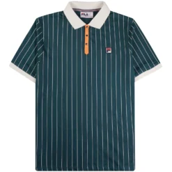Fila Vintage BB1 Classic Vintage Striped Polo - Pond