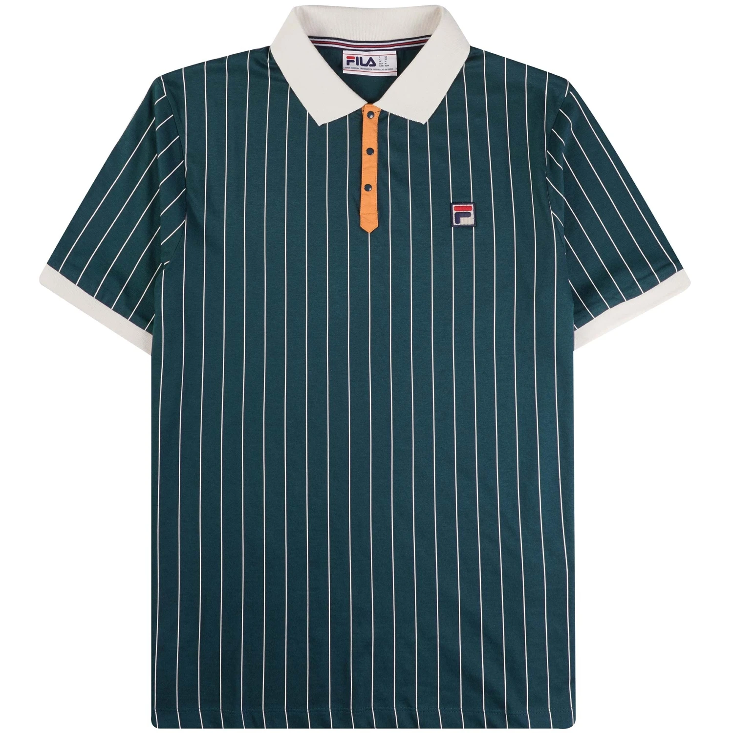 Fila Vintage BB1 Classic Vintage Striped Polo - Pond 1 Fila Vintage BB1 Classic Vintage Striped Polo - Pond