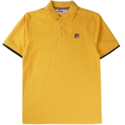 Fila Vintage Custom Two Button Tipped Rib Basic Polo - Amber