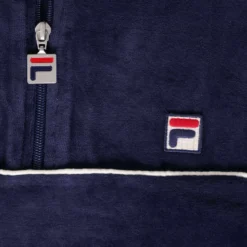 Fila Vintage Duke Velour 1/4 Zip With Piping - Navy 7 Fila Vintage Duke Velour 1/4 Zip With Piping - Navy -Lacoste Cloth Shop fila vintage duke velour 1 4 zip with piping navy p56187 800511 image