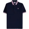 Fila Vintage Faraz Tipped Rib Polo Shirt - Fila Navy