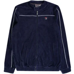 Fila Vintage Fonzo Velour Track Top - Navy