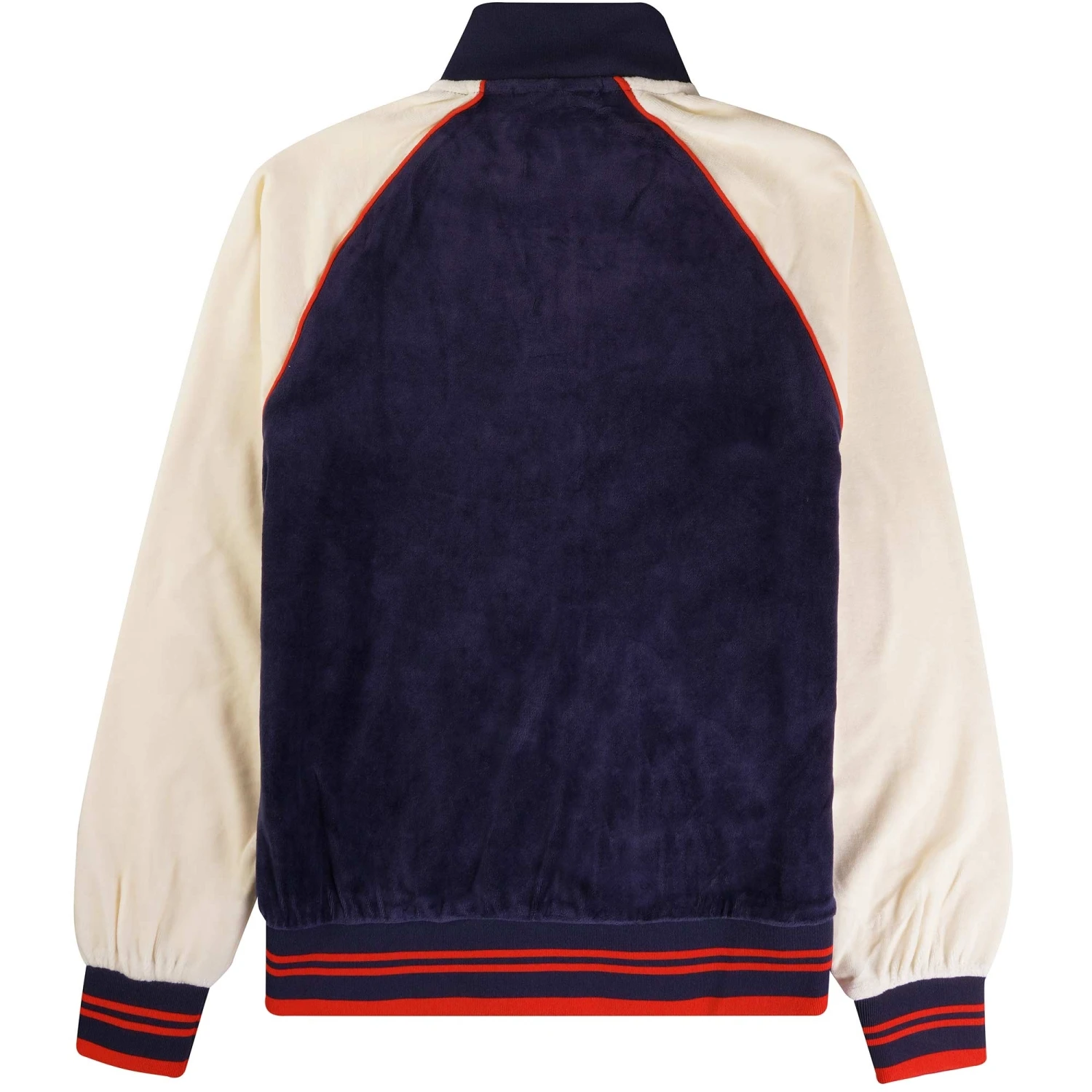 Fila Vintage Liston Colour Block Velour Track Top - Navy/Gardenia 4 Fila Vintage Liston Colour Block Velour Track Top - Navy/Gardenia - Image 4