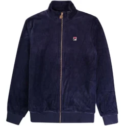Fila Vintage Marc Velour Track Jacket - Fila Navy
