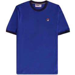 Fila Vintage Marconi Essential Ringer T-Shirt - Bright Blue