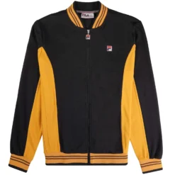 Fila Vintage Settanta Baseball Track Jacket - Black And Yam