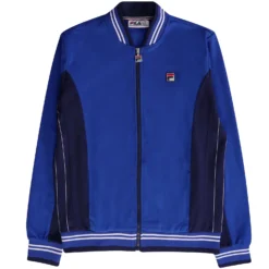 Fila Vintage Settanta Baseball Track Jacket - Bright Blue