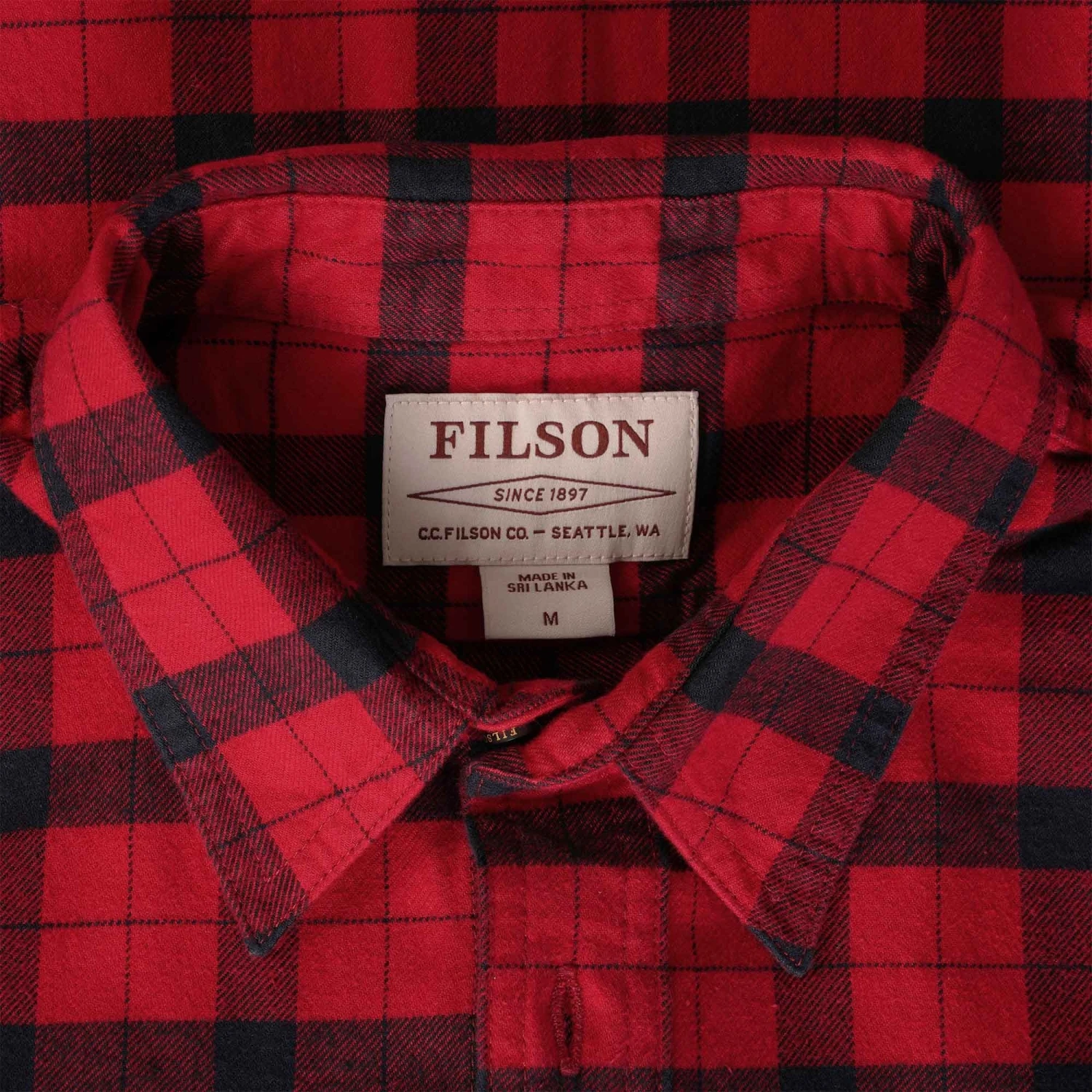 Filson Alaskan Guide Shirt - Red/Black 2 Filson Alaskan Guide Shirt - Red/Black - Image 2