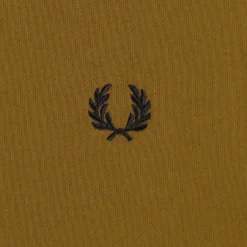 Fred Perry 1/2 Zip Track Top - Dark Caramel -Lacoste Cloth Shop fred perry 1 2 zip track top dark caramel p59578 878753 image