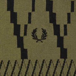 Fred Perry Argyle Panel Knitted T-Shirt - Uniform Green 6 Fred Perry Argyle Panel Knitted T-Shirt - Uniform Green -Lacoste Cloth Shop fred perry argyle panel knitted t shirt uniform green p58942 863457 image