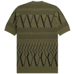 Fred Perry Argyle Panel Knitted T-Shirt - Uniform Green 7 Fred Perry Argyle Panel Knitted T-Shirt - Uniform Green -Lacoste Cloth Shop fred perry argyle panel knitted t shirt uniform green p58942 863462 image