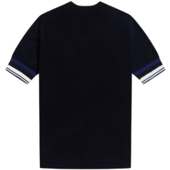 Fred Perry Bold Cuff Knitted T-Shirt - Navy -Lacoste Cloth Shop fred perry bold cuff knitted t shirt navy p56234 802889 image