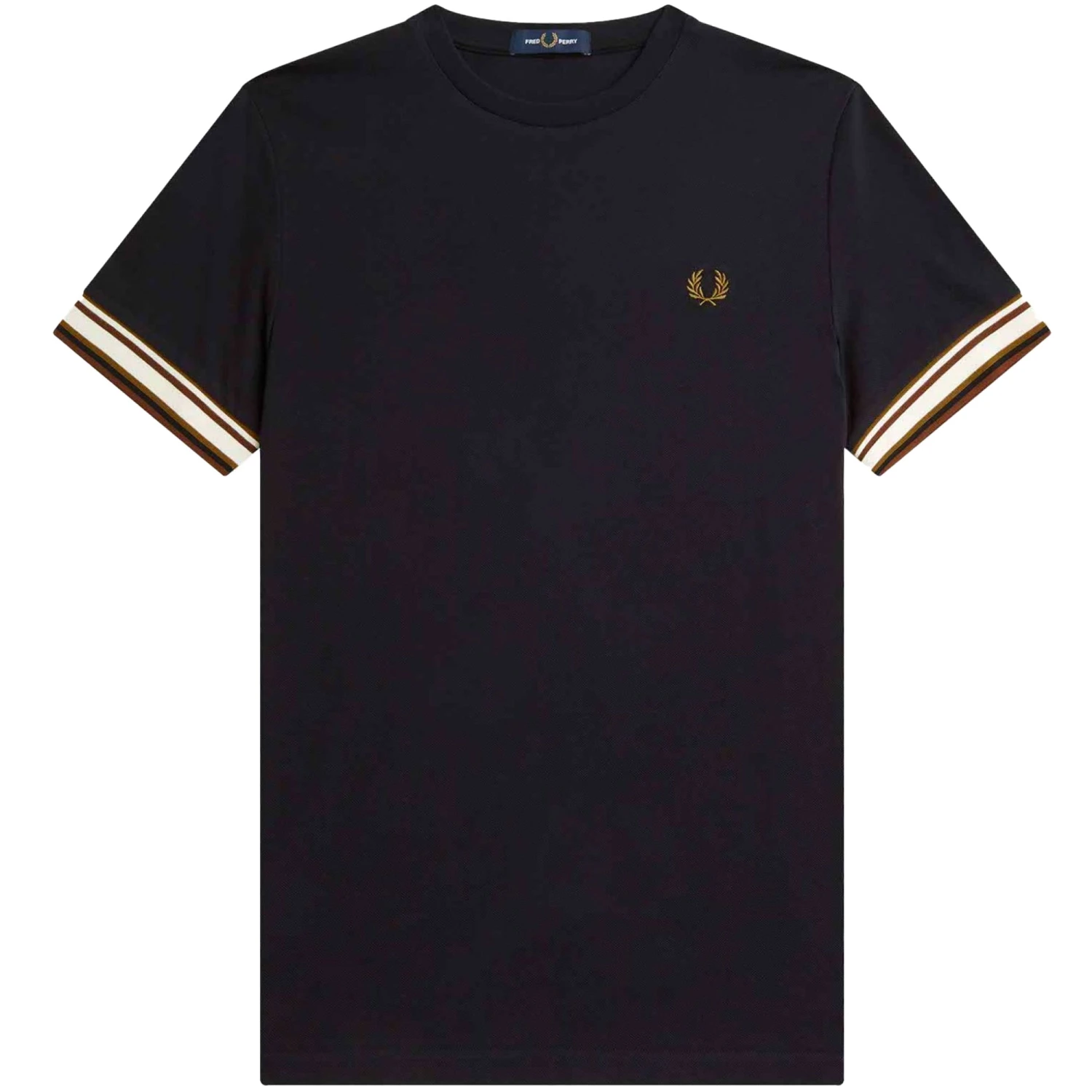 Fred Perry Bold Tipped Piqué T-Shirt - Black 1 Fred Perry Bold Tipped Piqué T-Shirt - Black