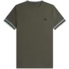 Fred Perry Bold Tipped Piqué T-Shirt - Field Green